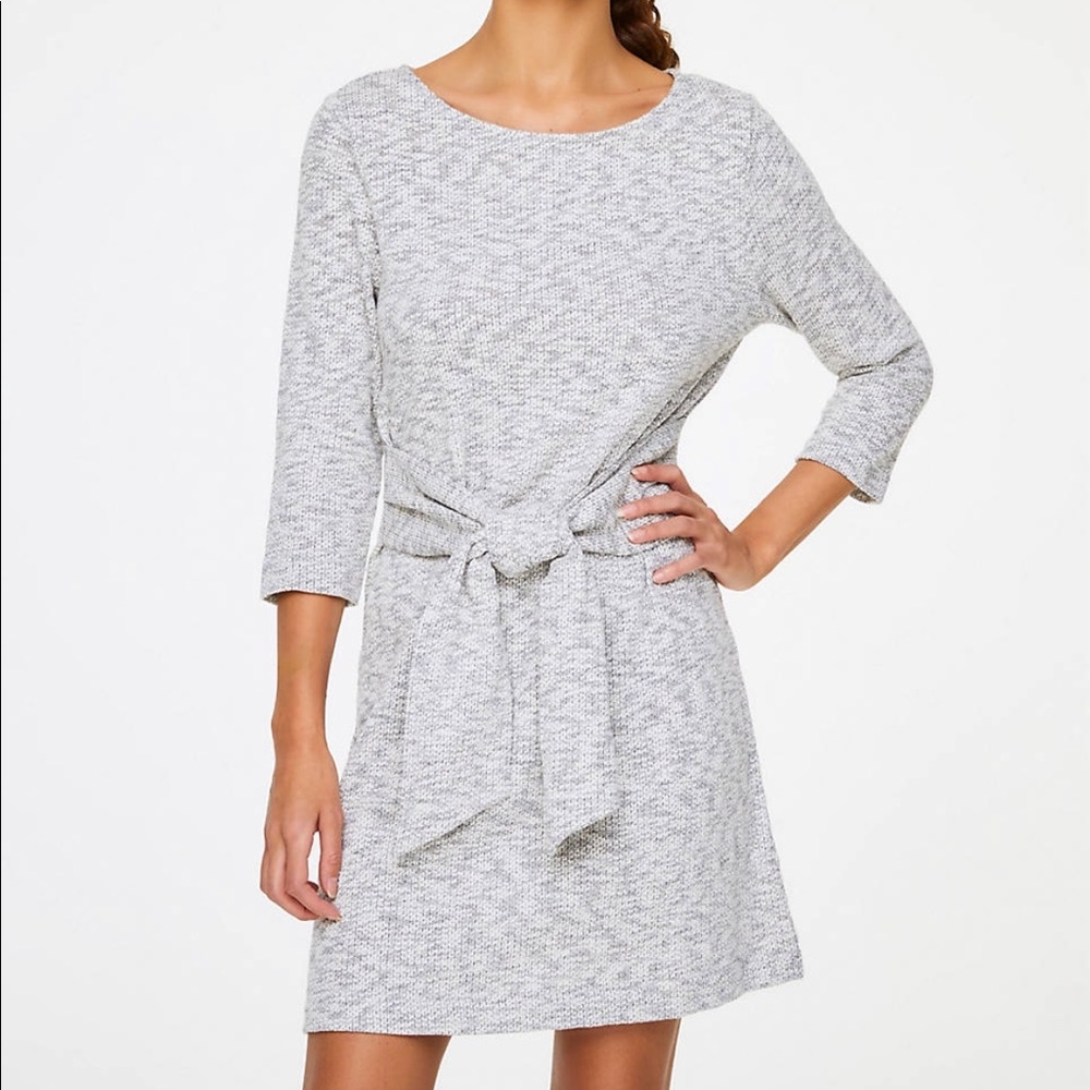 Loft lounge gray sweater dress